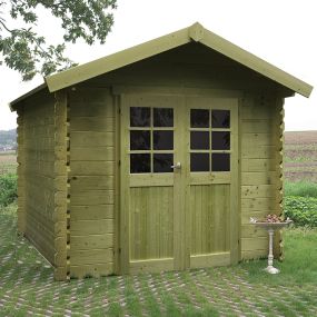 Abri de jardin Nîmes en bois traité autoclave – dimensions 238 x 238 cm