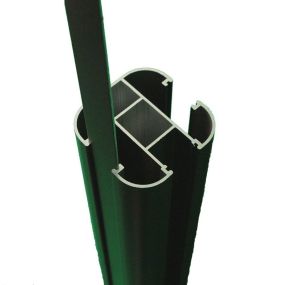 Glissière aluminium gris 2,30 m pour poteau First 2x25