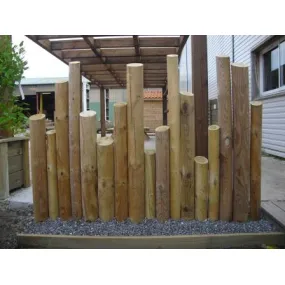 Kit 1 ml clôture rondins bois déco