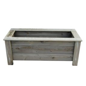 Jardinière en bois traité 120x40 cm