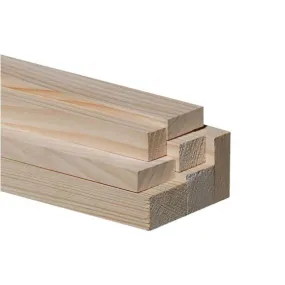 Tasseau en Pin des Landes raboté Sans Noeud 50x30 mm L. 2,00 m