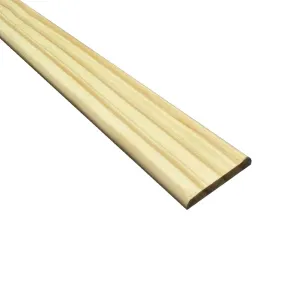 Chant plat 2 arrondis en Pin des Landes 30x6 mm Long. 2,40 m