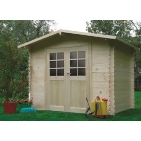 Abri de jardin bois 19 mm DRESDEN 248 x 198 cm - 4,91 m²