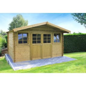 Abri bois traité 28mm DOLE 388 x 298 cm - 11,56 m²