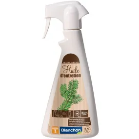 Huile d'entretien parquet huilé et ciré - aspect Naturel Mat - spray 0,5L BLANCHON