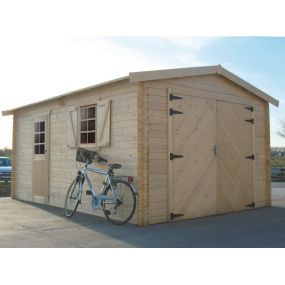 Garage bois 40 mm Traditional 19,26 m² 358x538 cm