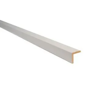 Baguette d'angle pin prépeint blanc 24x24 mm L. 2,40 m