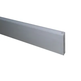 Plinthe bord arrondi en pin prépeint blanc 70x10mm L. 2,00 m