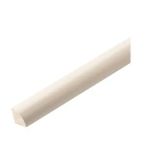Quart de rond pin prépeint blanc 15x15 mm L. 2,40 m