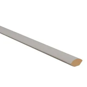 Quart de rond en MDF prépeint blanc 18X18 mm - Long. 2,44 m