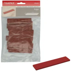 20 Cales plates 3 mm pour lambourdes terrasse HAPAX