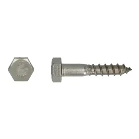 Tirefond acier inox A2 Ø10x80 mm DIN 571 - Boîte 50 pièces
