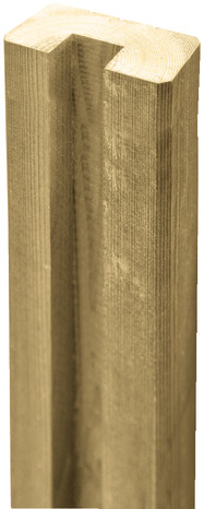 Poteau bois profil T 9x9cm 3 rainures - Différents coloris et hauteurs
