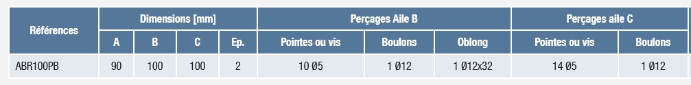 Equerre de structure ABR100